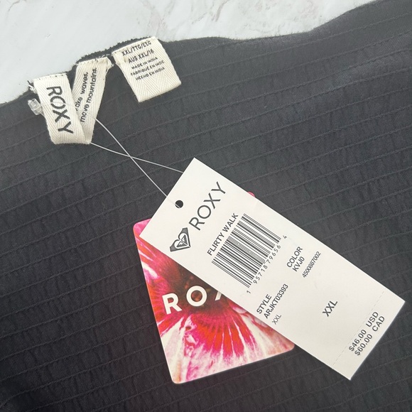 ROXY Flirty Ruched Cotton Gauze Crop Top - Picture 6 of 7